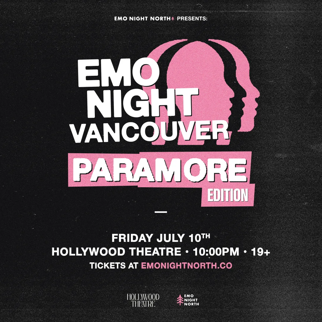 Show poster for Emo Night Vancouver: Paramore Edition at Hollywood Theatre - Jul 10 2026 at Hollywood Theatre