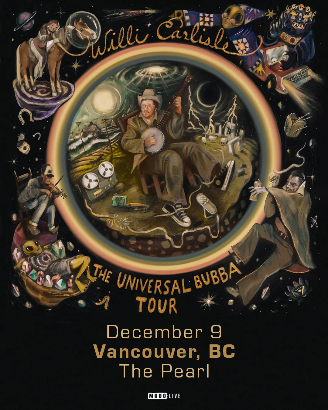 Show poster for WILLI CARLISLE at The Pearl