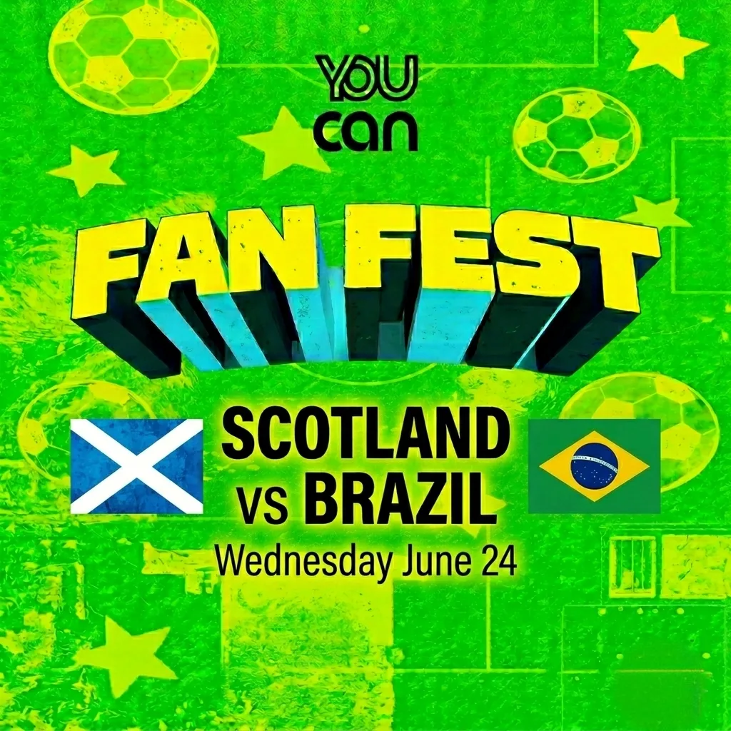Show poster for BRAZIL FAN FEST - AFTER PARTY ı Brazil VS Scotland at The Pearl