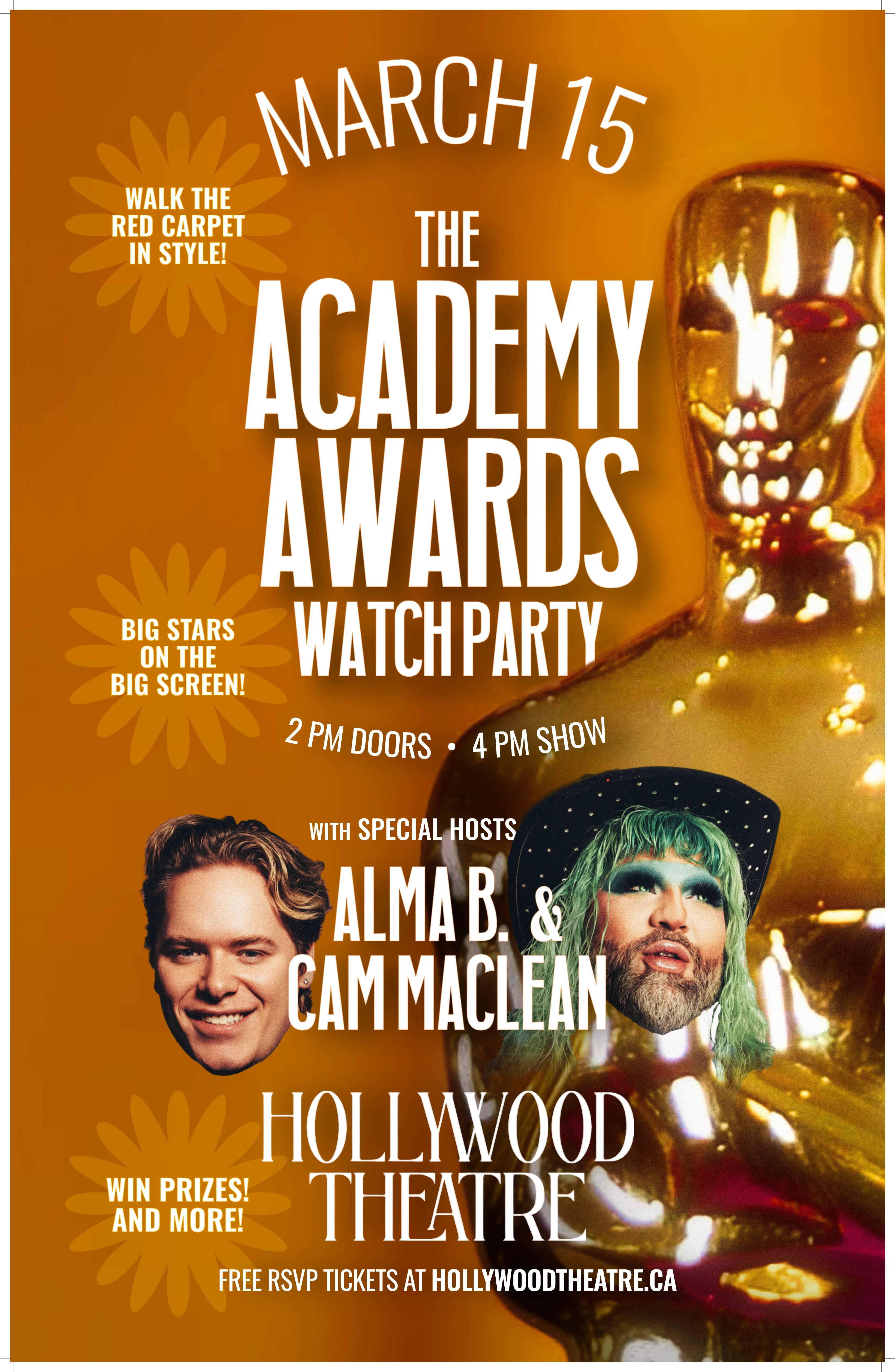poster for The Academy Awards Watch Party, by Koby Cobb-Vialet