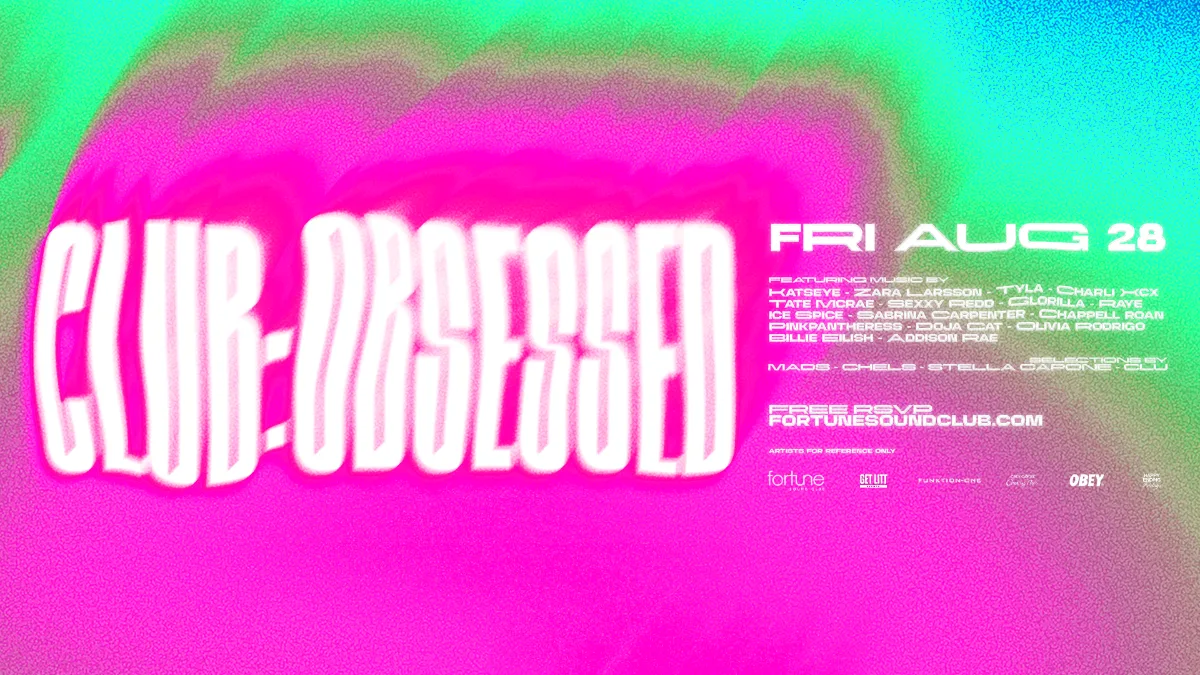 Show poster for Club:Obsessed at Happy Ending Fridays at Fortune Sound Club