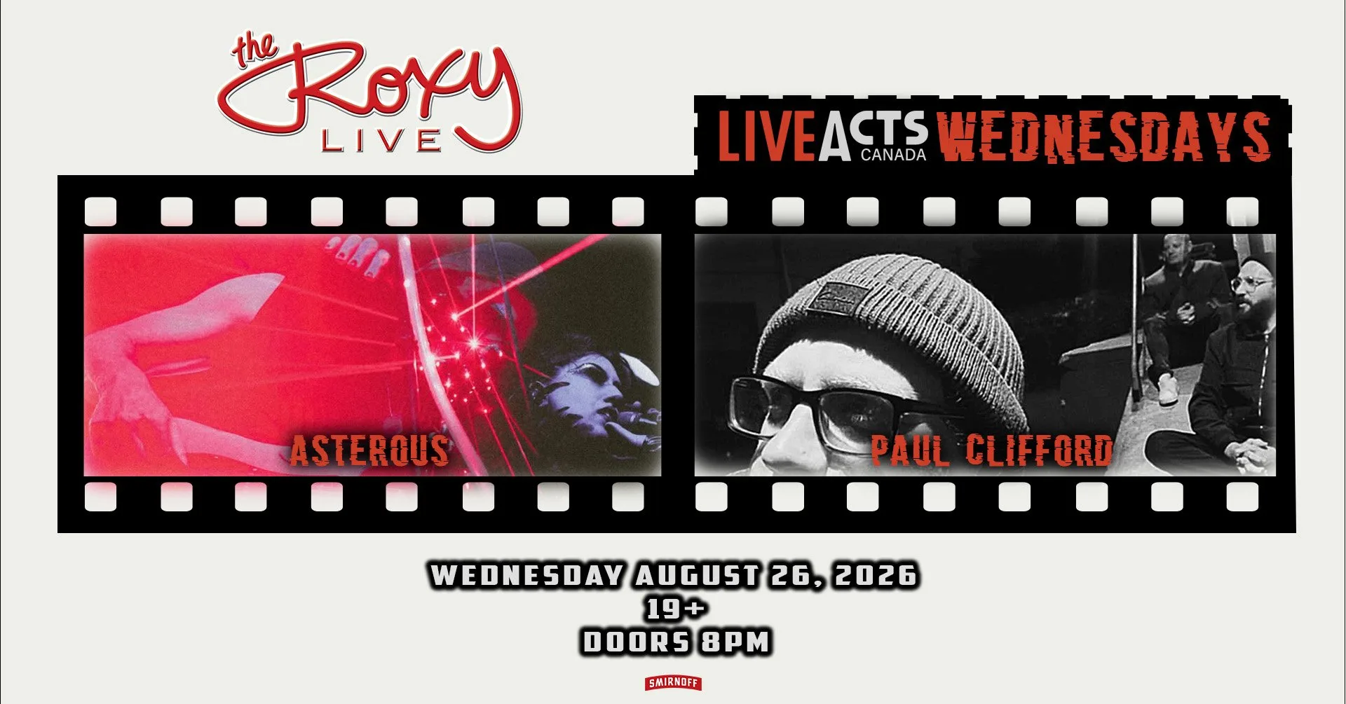 Show poster for ASTEROUS at The Roxy Cabaret