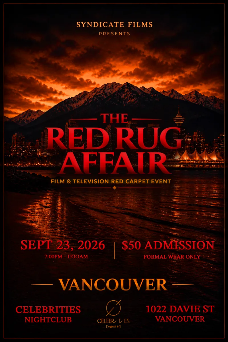 Show poster for THE RED RUG AFFAIR at Celebrities Nightclub