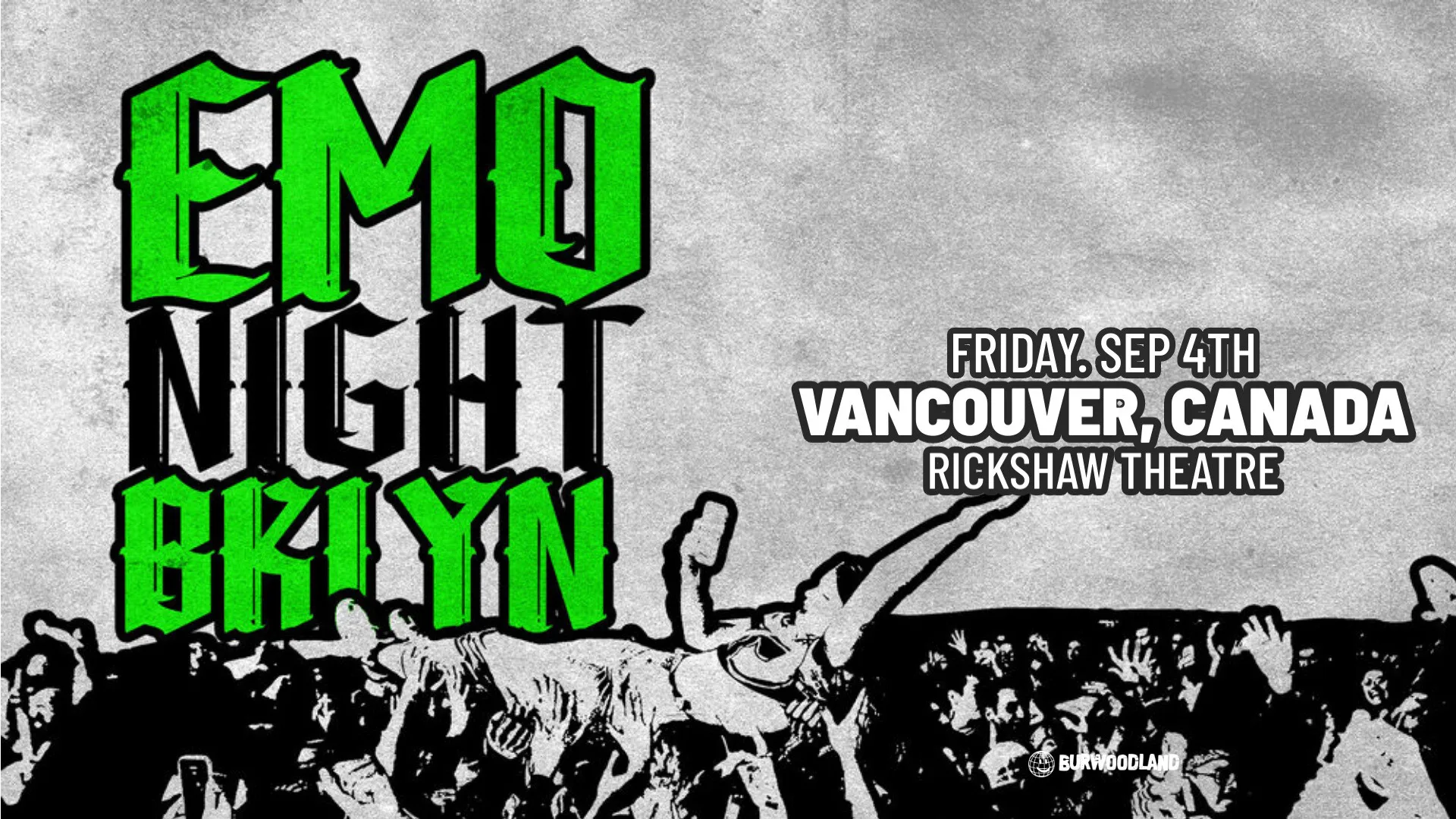 Show poster for Emo Night Brooklyn at Rickshaw Theatre
