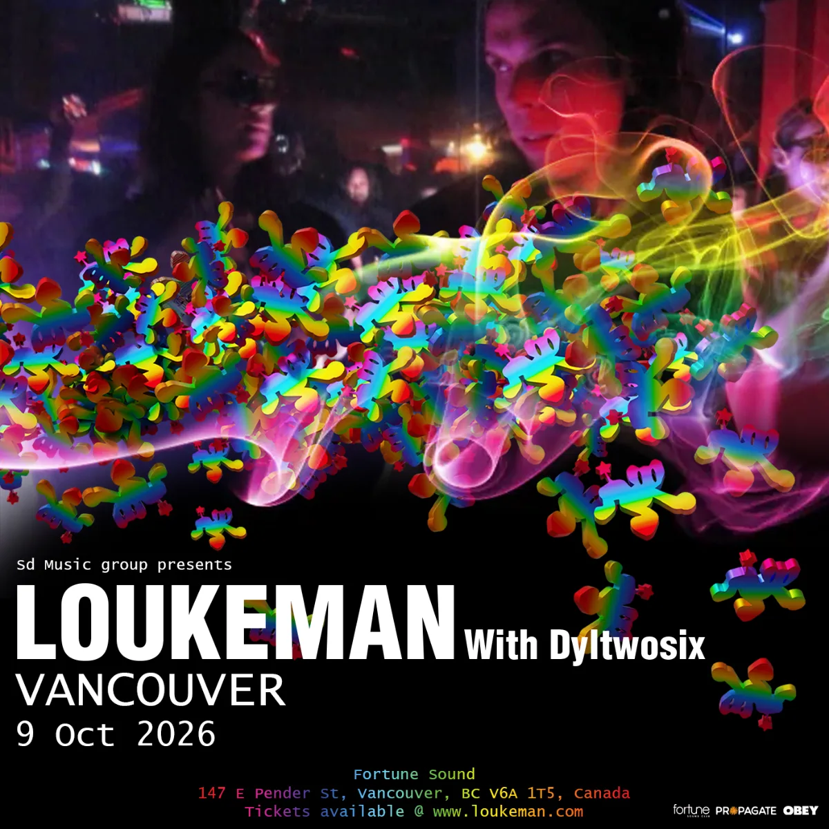 Show poster for Loukeman at Fortune Sound Club