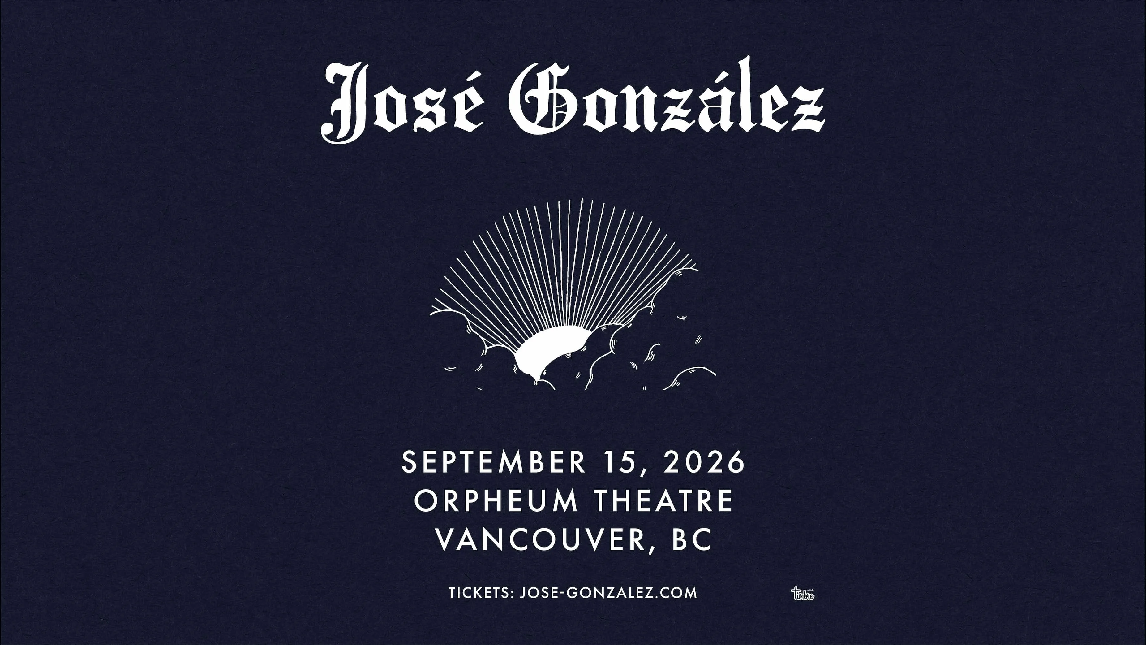 Show poster for José González at The Orpheum