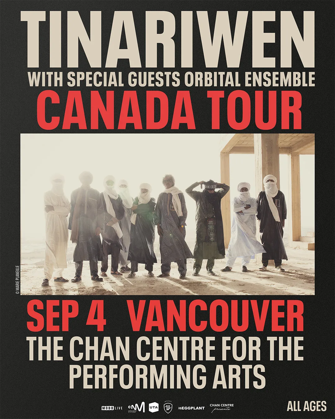 Show poster for TINARIWEN at Chan Centre for the Performing Arts