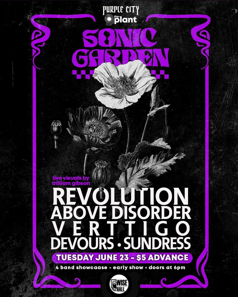 Show poster for Sonic Garden at The Pearl