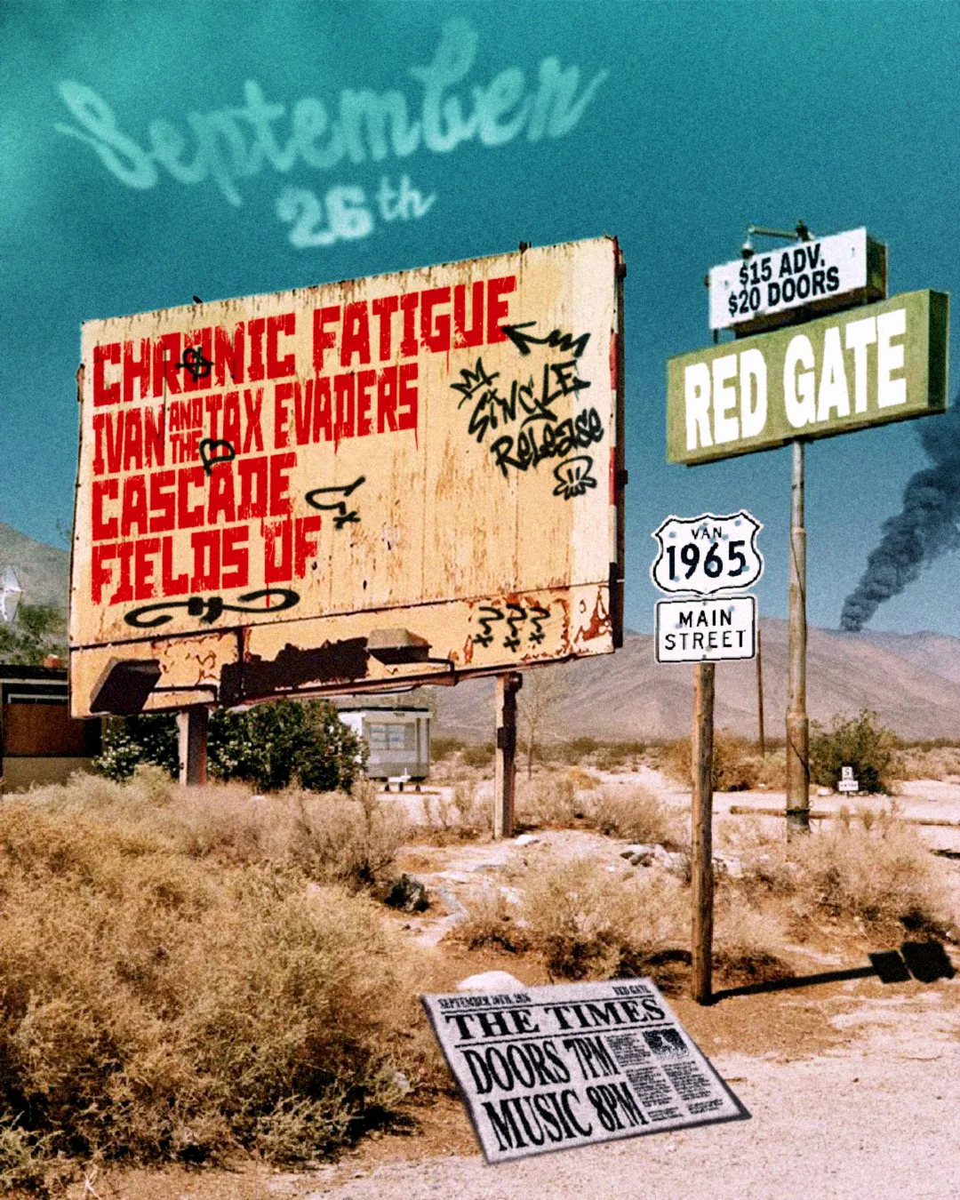 Show poster for CHRONIC FATIGUE at Red Gate Art Society