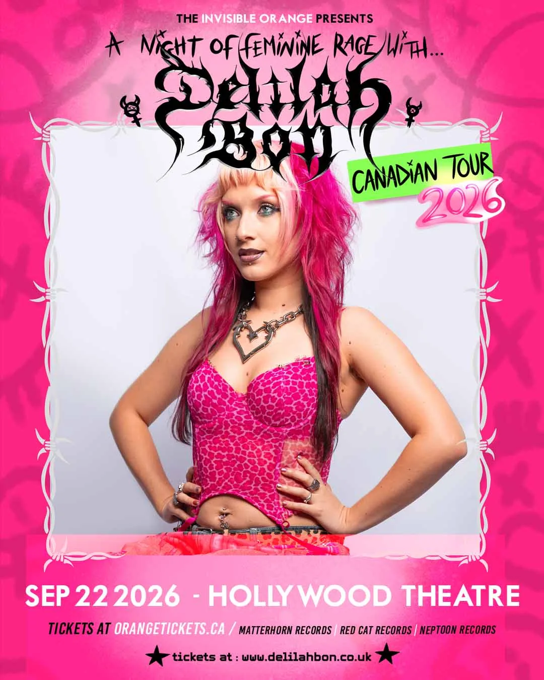 Show poster for DELILAH BON Live in Vancouver at Hollywood Theatre