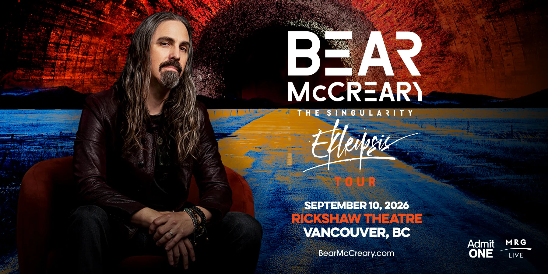 Show poster for Bear McCreary - The Singularity at Rickshaw Theatre