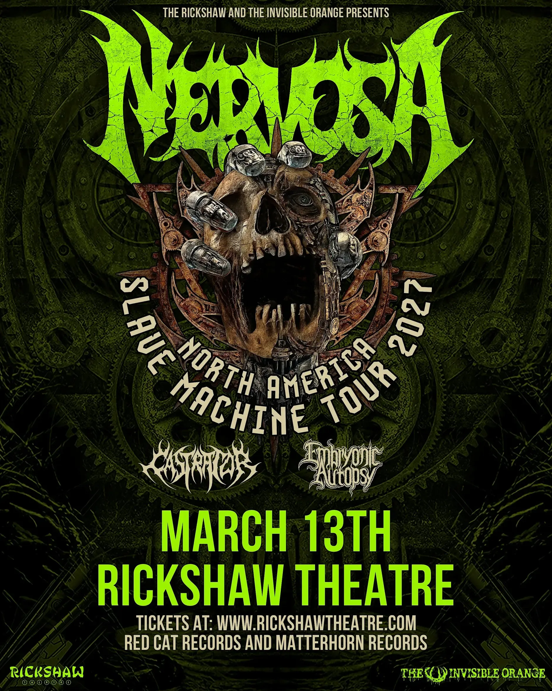 Show poster for NERVOSA at Rickshaw Theatre