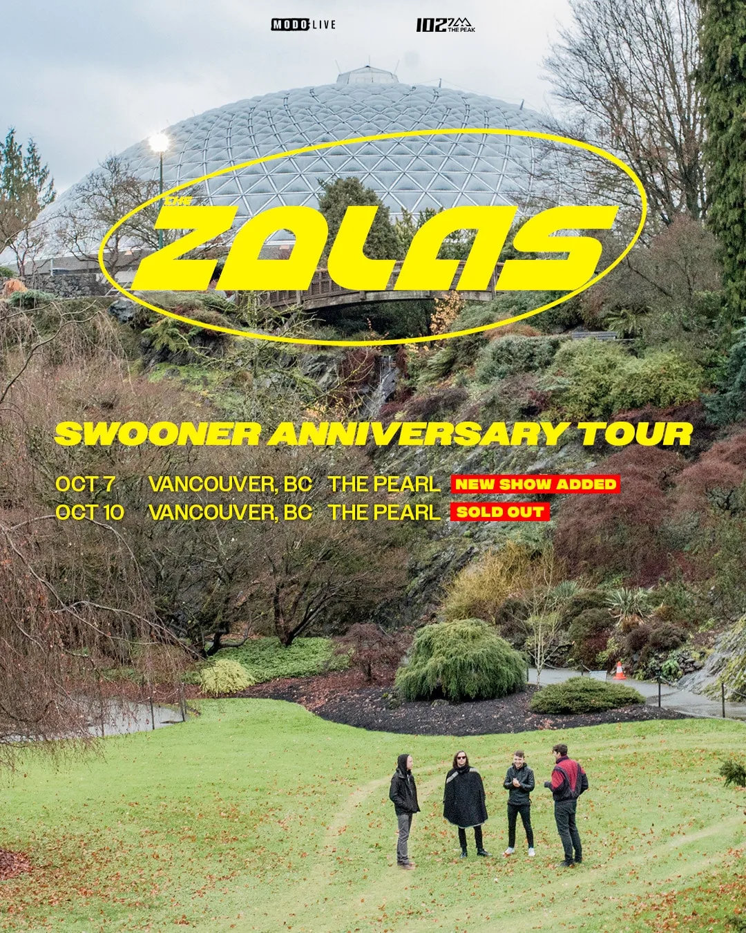 Show poster for THE ZOLAS at The Pearl