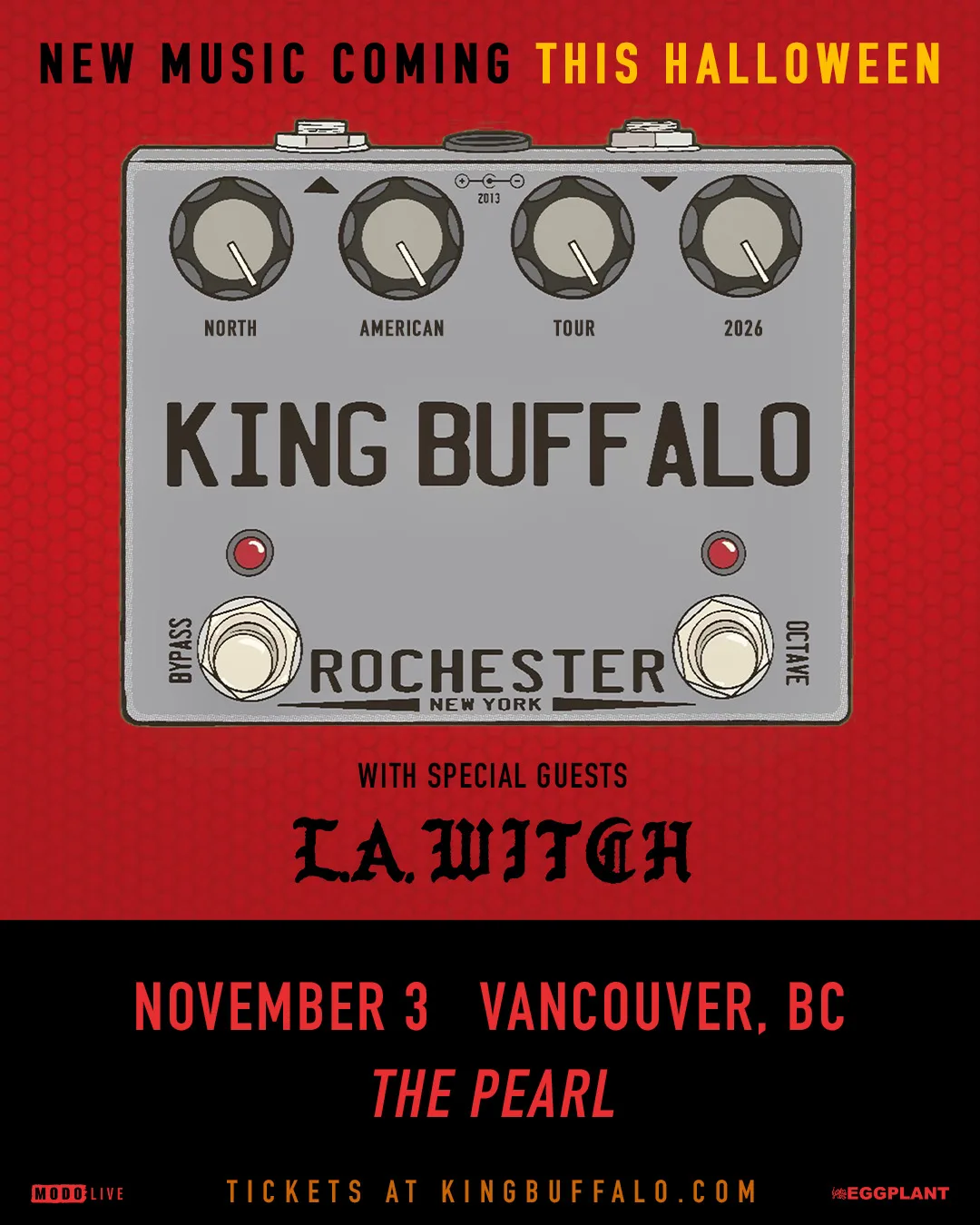 Show poster for KING BUFFALO at The Pearl