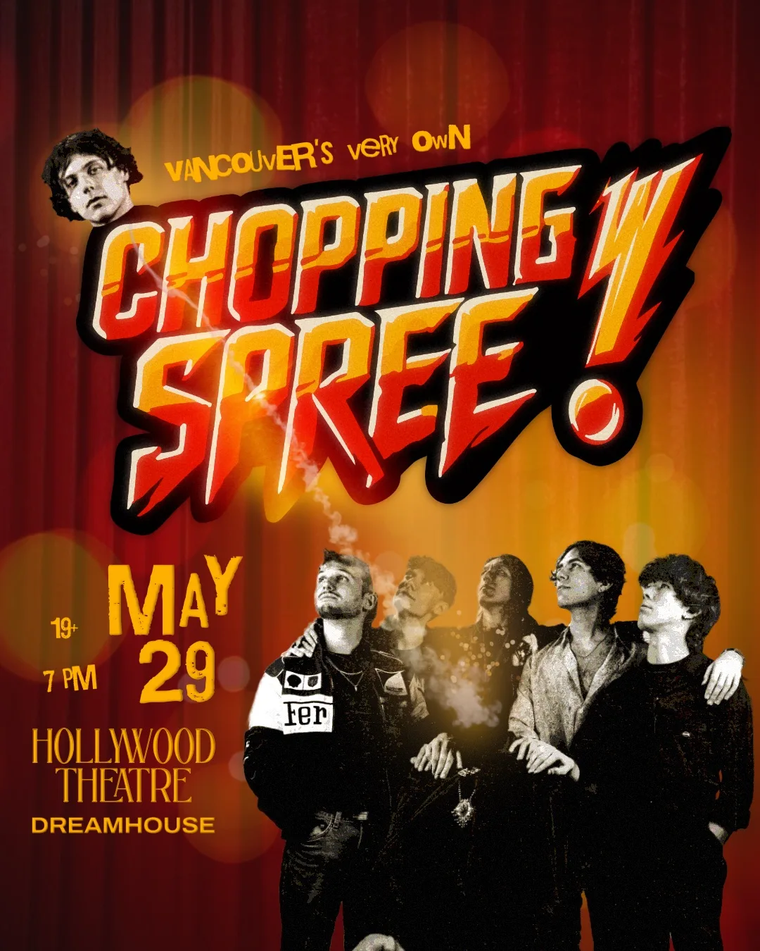 Show poster for Chopping Spree! at Hollywood Theatre, by Koby Cobb-Vialet