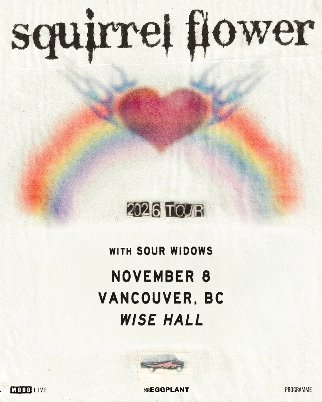Show poster for SQUIRREL FLOWER at The Wise Hall