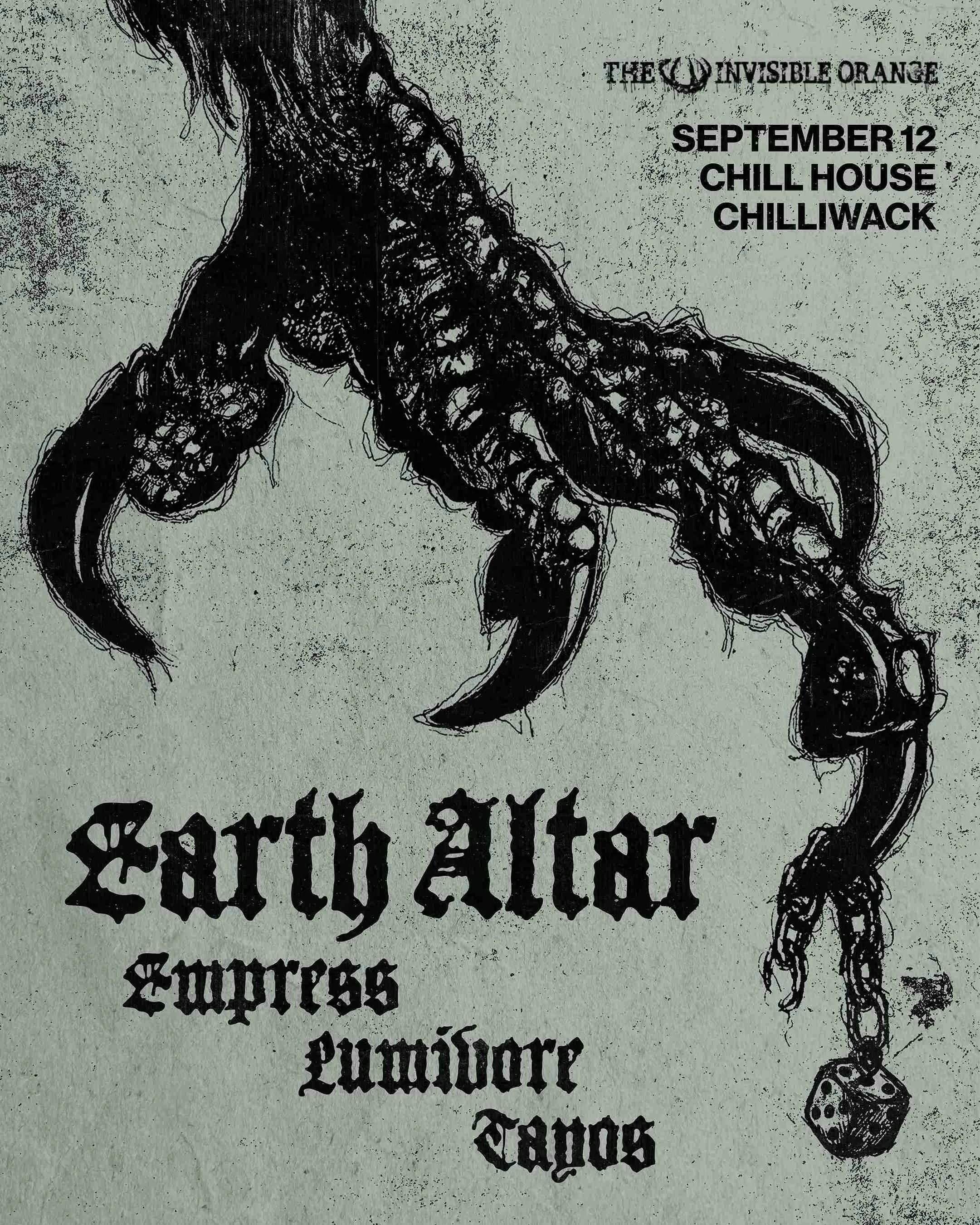 Show poster for EARTH ALTAR at Chillhouse Studio