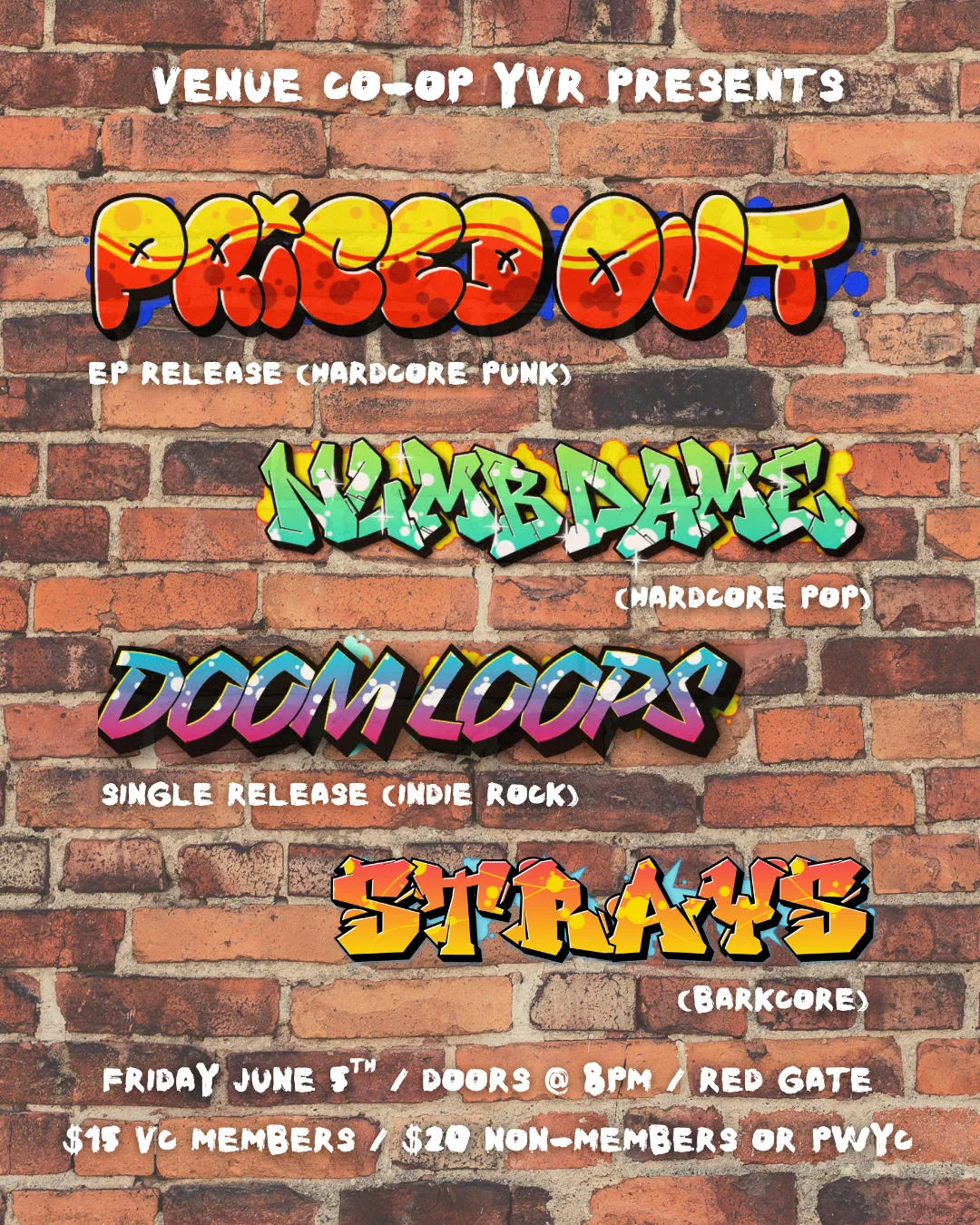Show poster for Priced Out at Red Gate Art Society