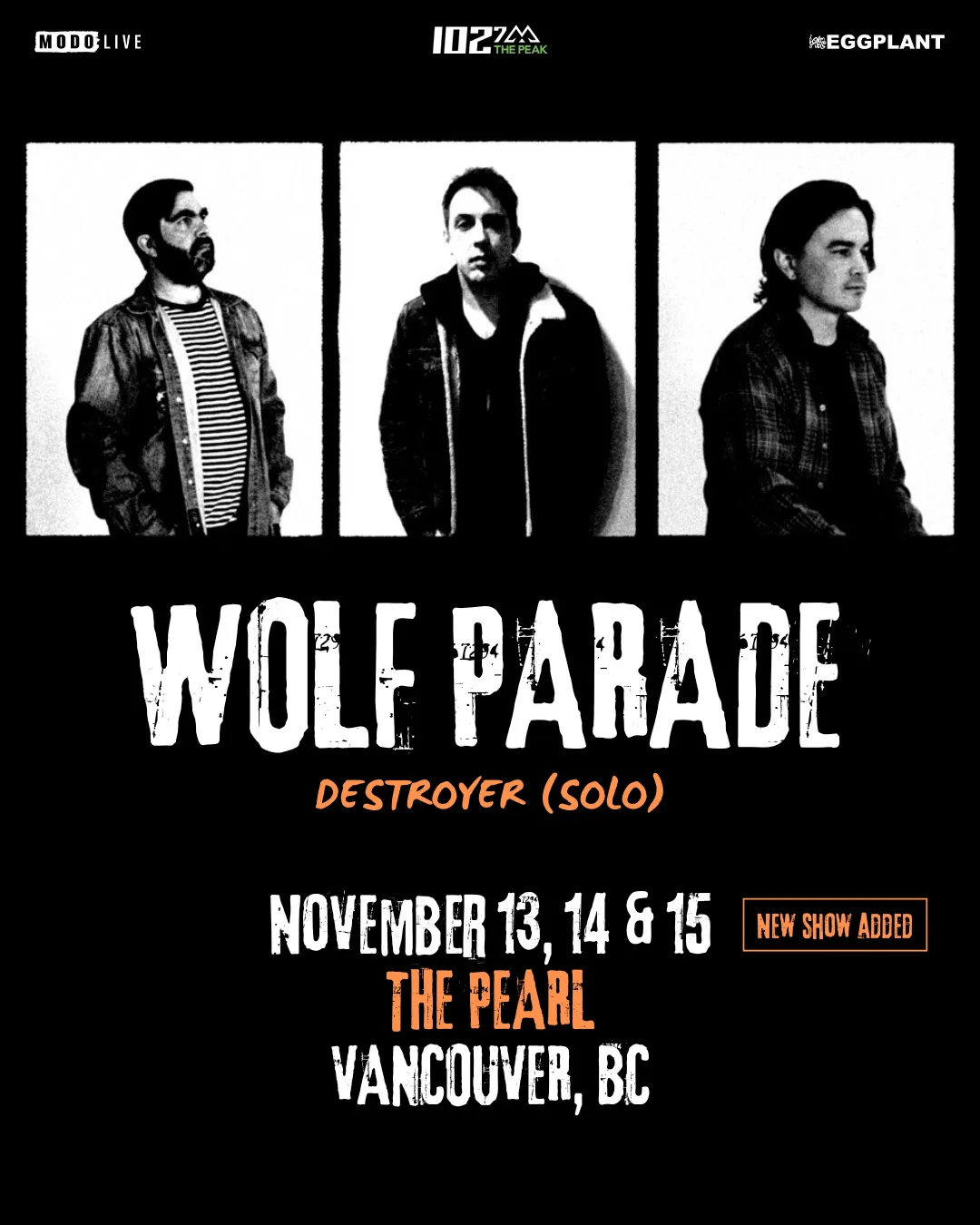 Show poster for WOLF PARADE at The Pearl