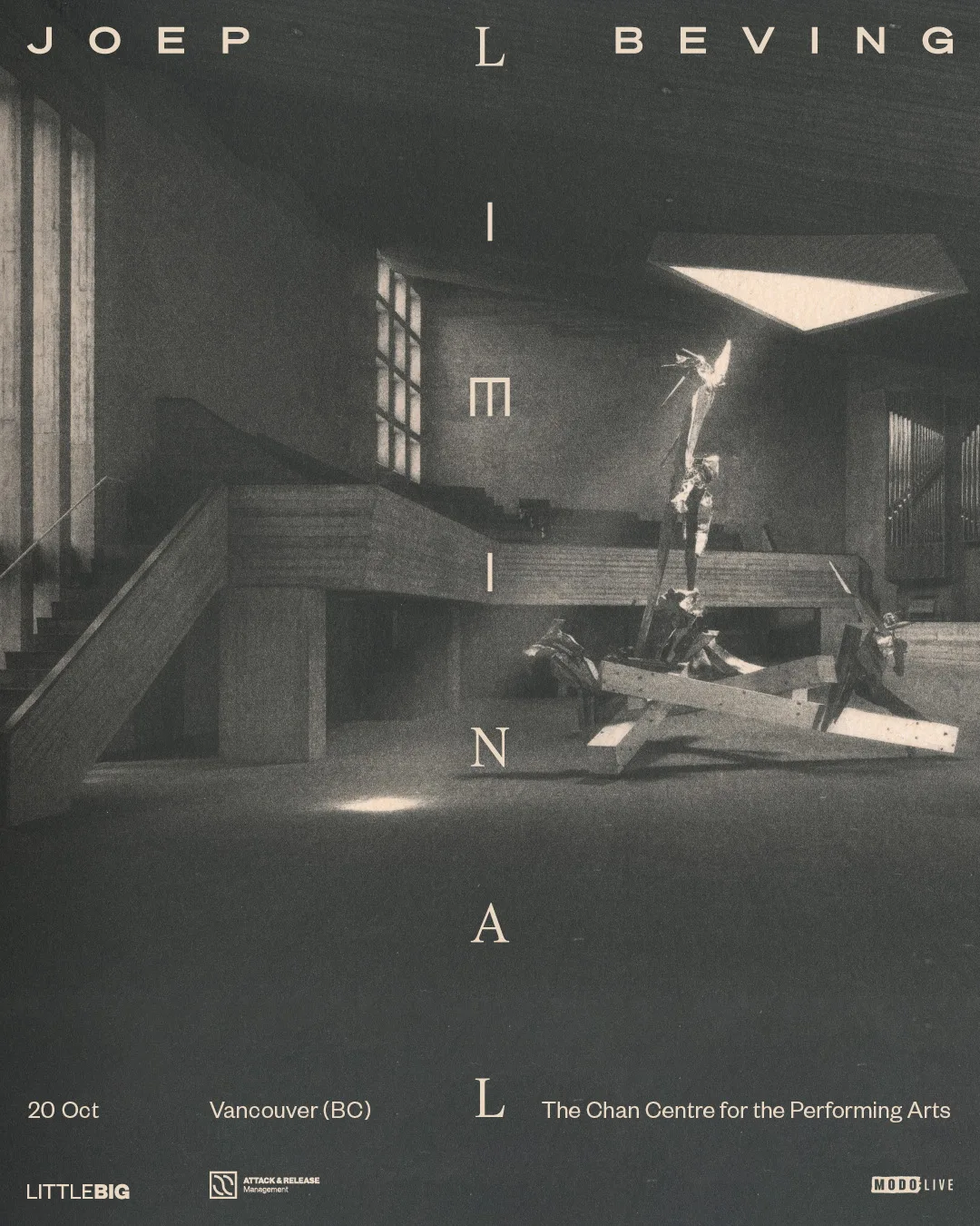 Show poster for JOEP BEVING at Chan Centre for the Performing Arts