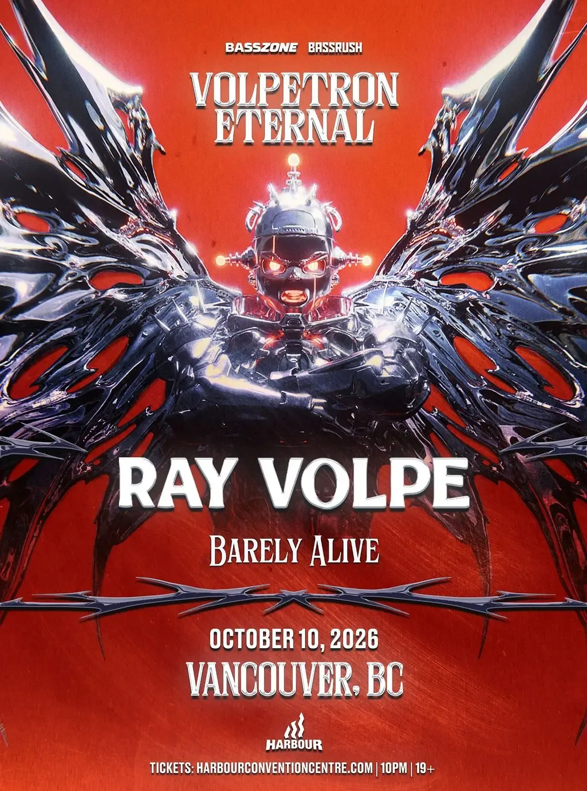 Show poster for VOLPETRON ETERNAL at Harbour Event Centre