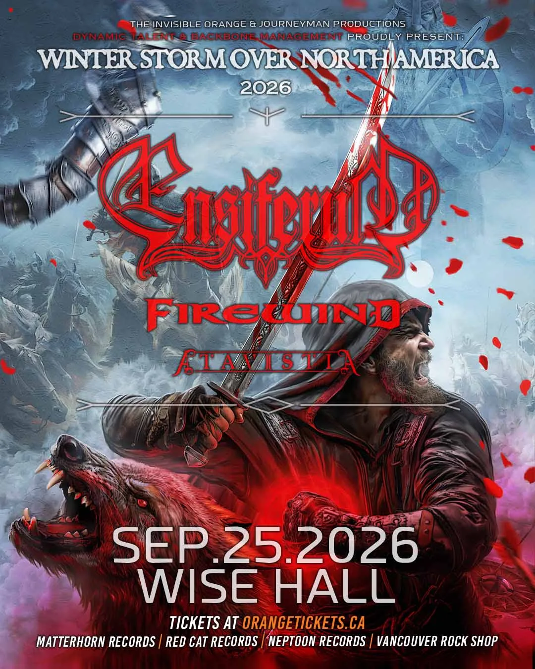 Show poster for ENSIFERUM at The Wise Hall