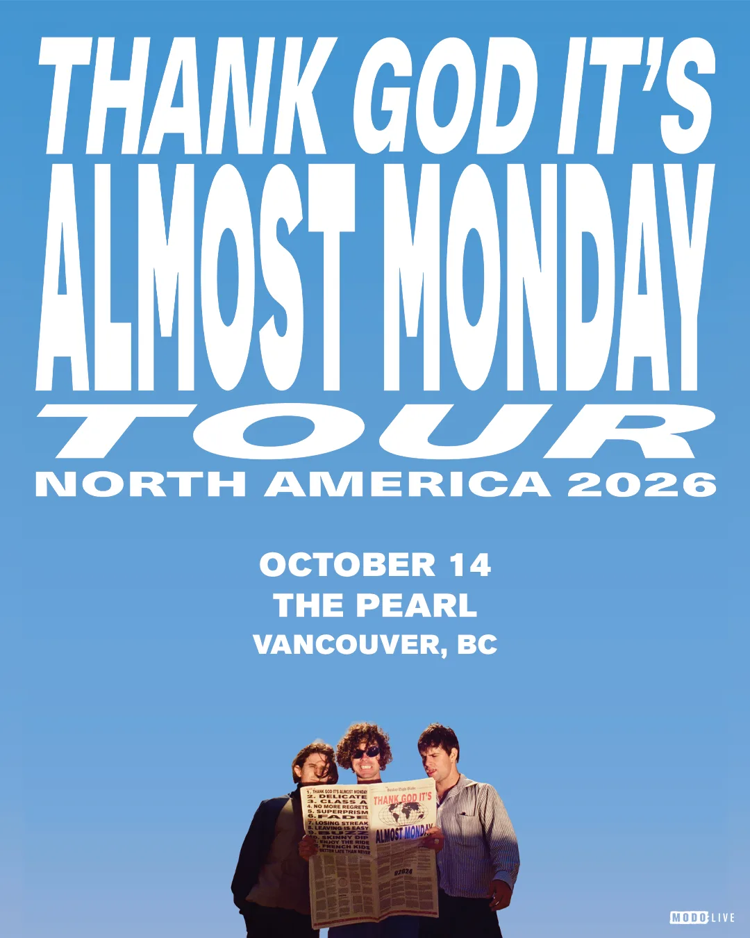 Show poster for ALMOST MONDAY at The Pearl