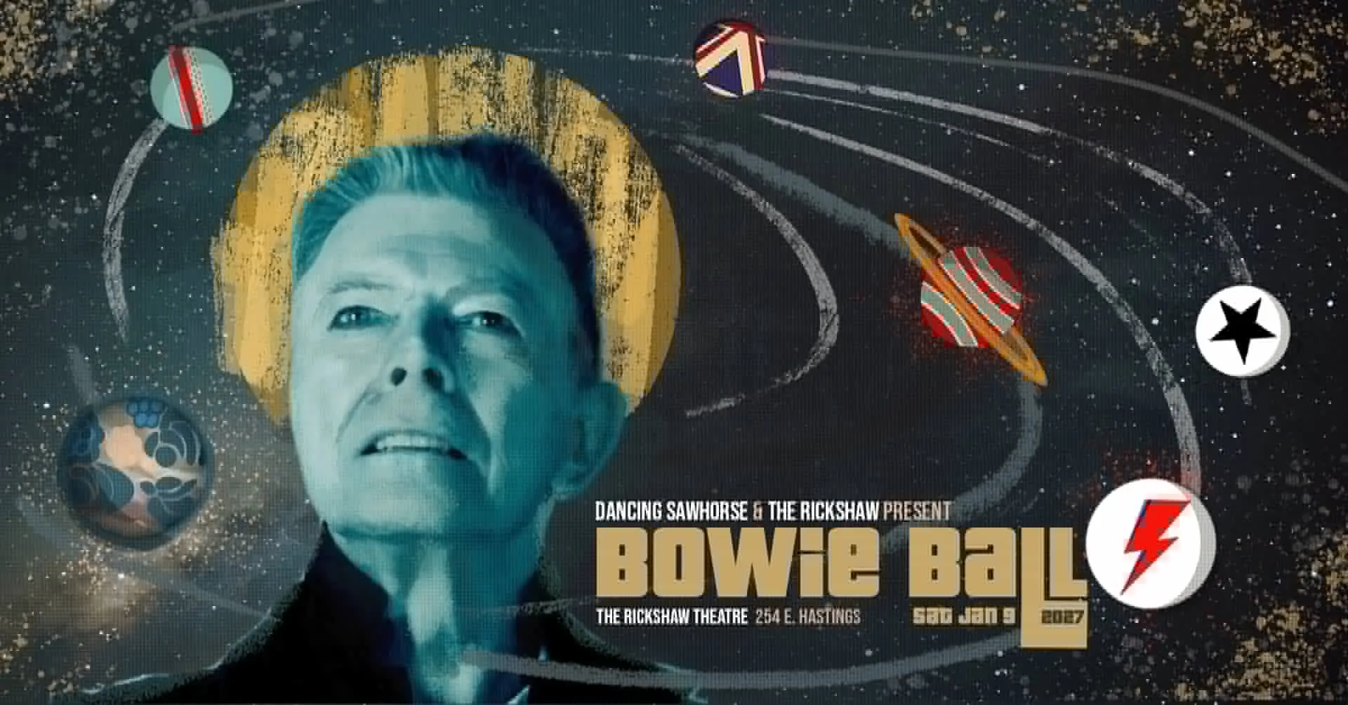Show poster for Bowie Ball 2027 at Rickshaw Theatre