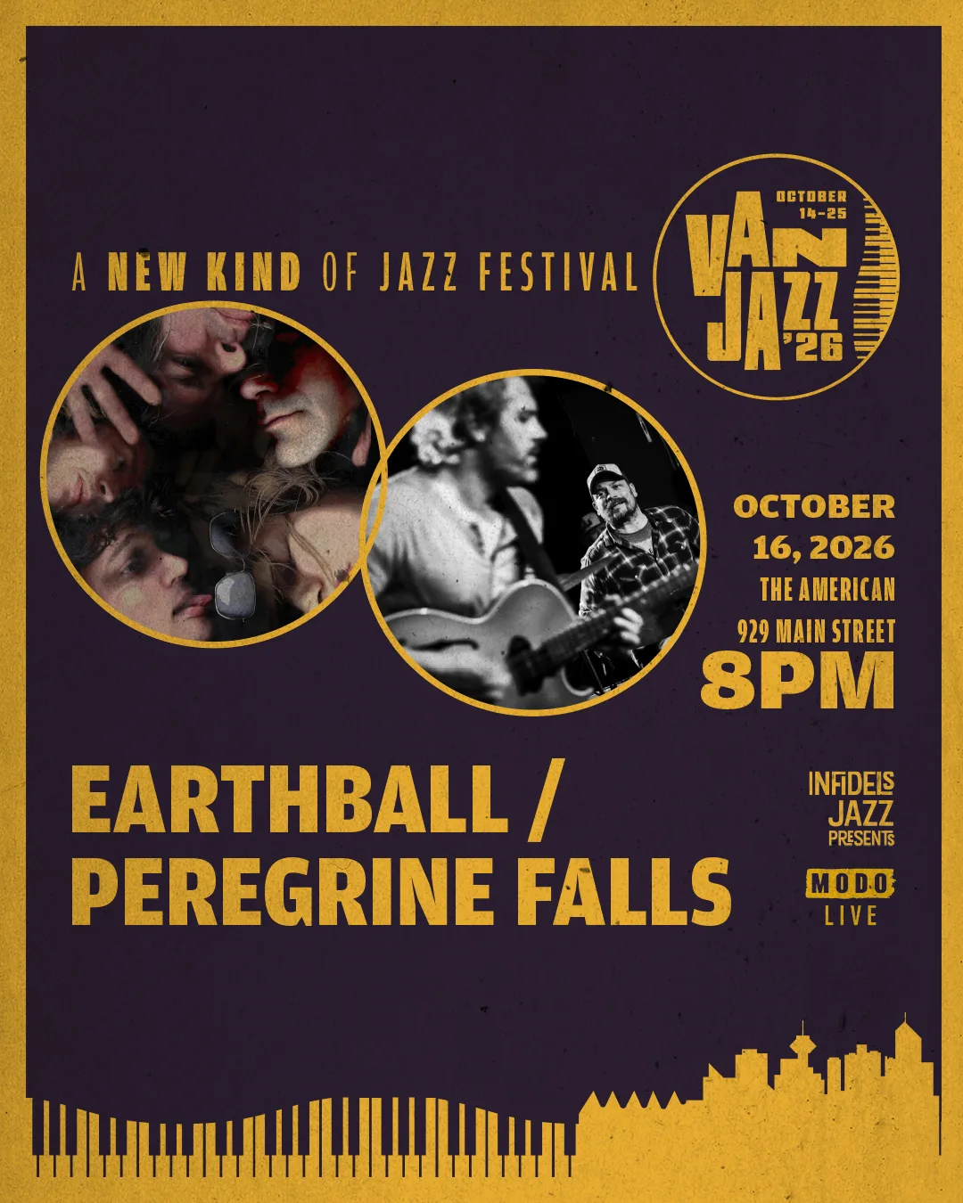 Show poster for EARTHBALL X PEREGRINE FALLS at The American