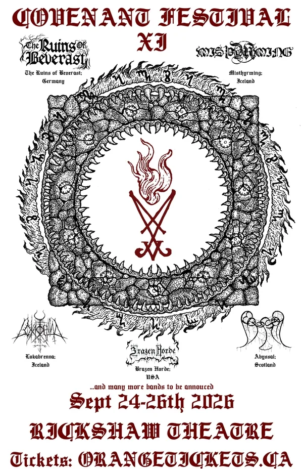 Show poster for COVENANT XI - DAY 3 - THE RUINS OF BEVERAST, SPITE and more at Rickshaw Theatre