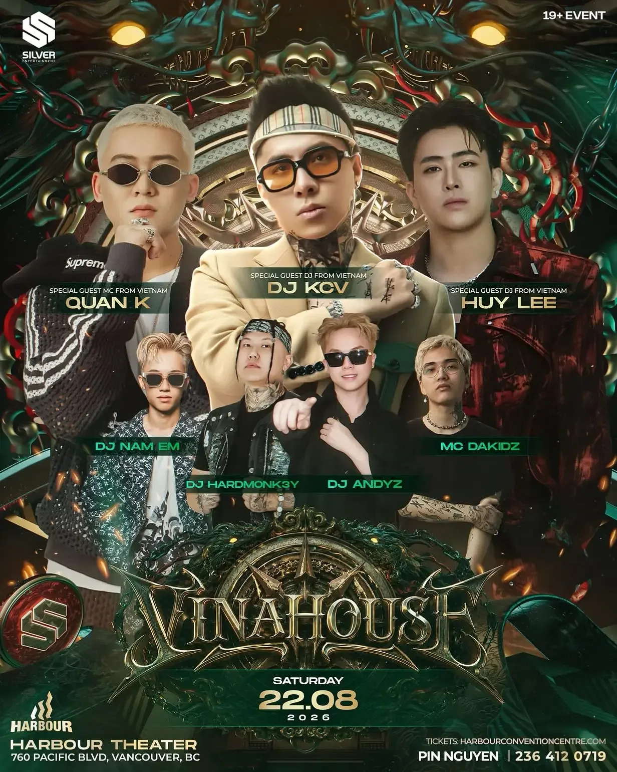 Show poster for VINAHOUSE at Harbour Event Centre