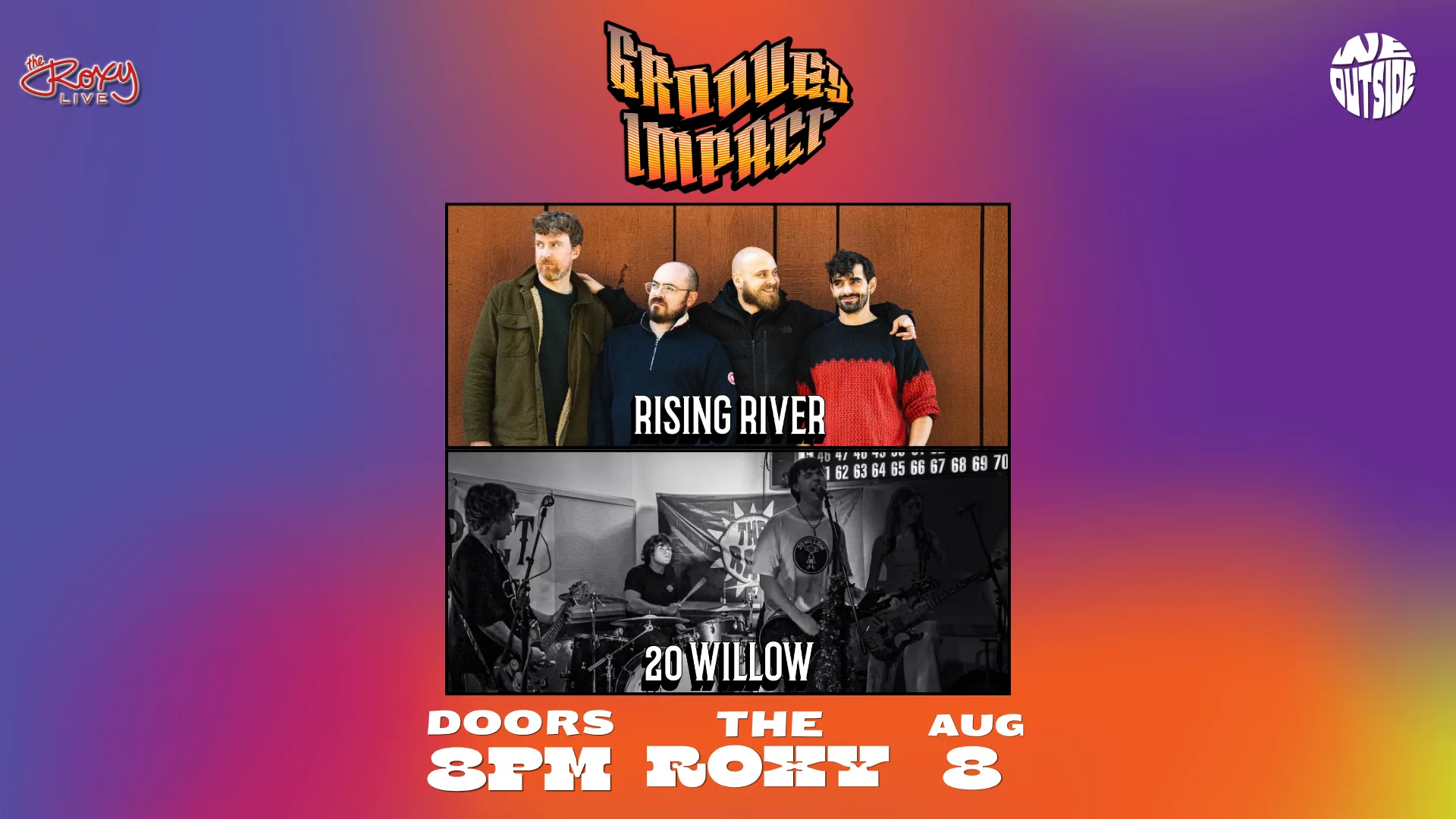 Show poster for RISING RIVER at The Roxy Cabaret