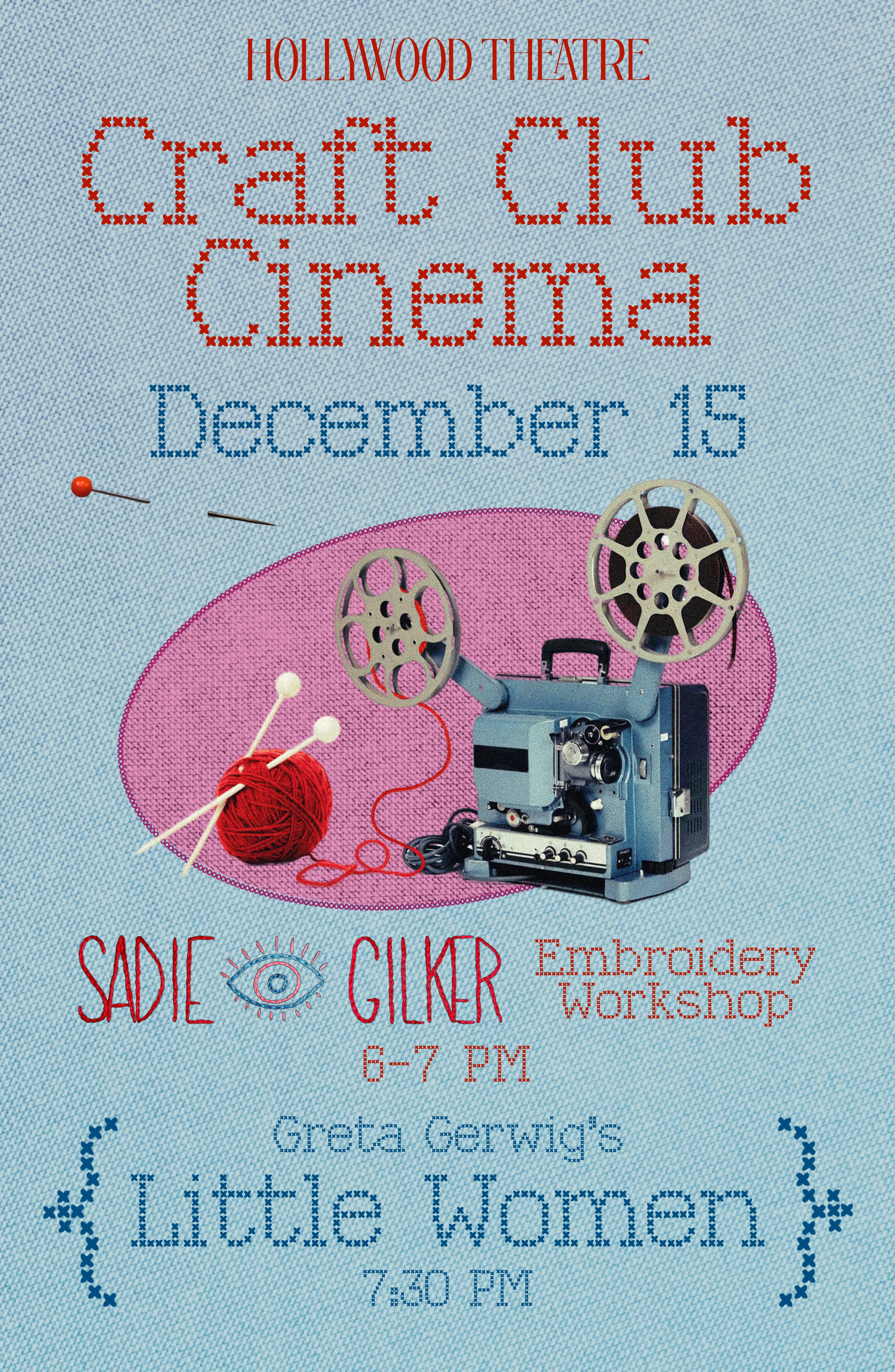 poster for Craft Club Cinema: Little Women, by Koby Cobb-Vialet
