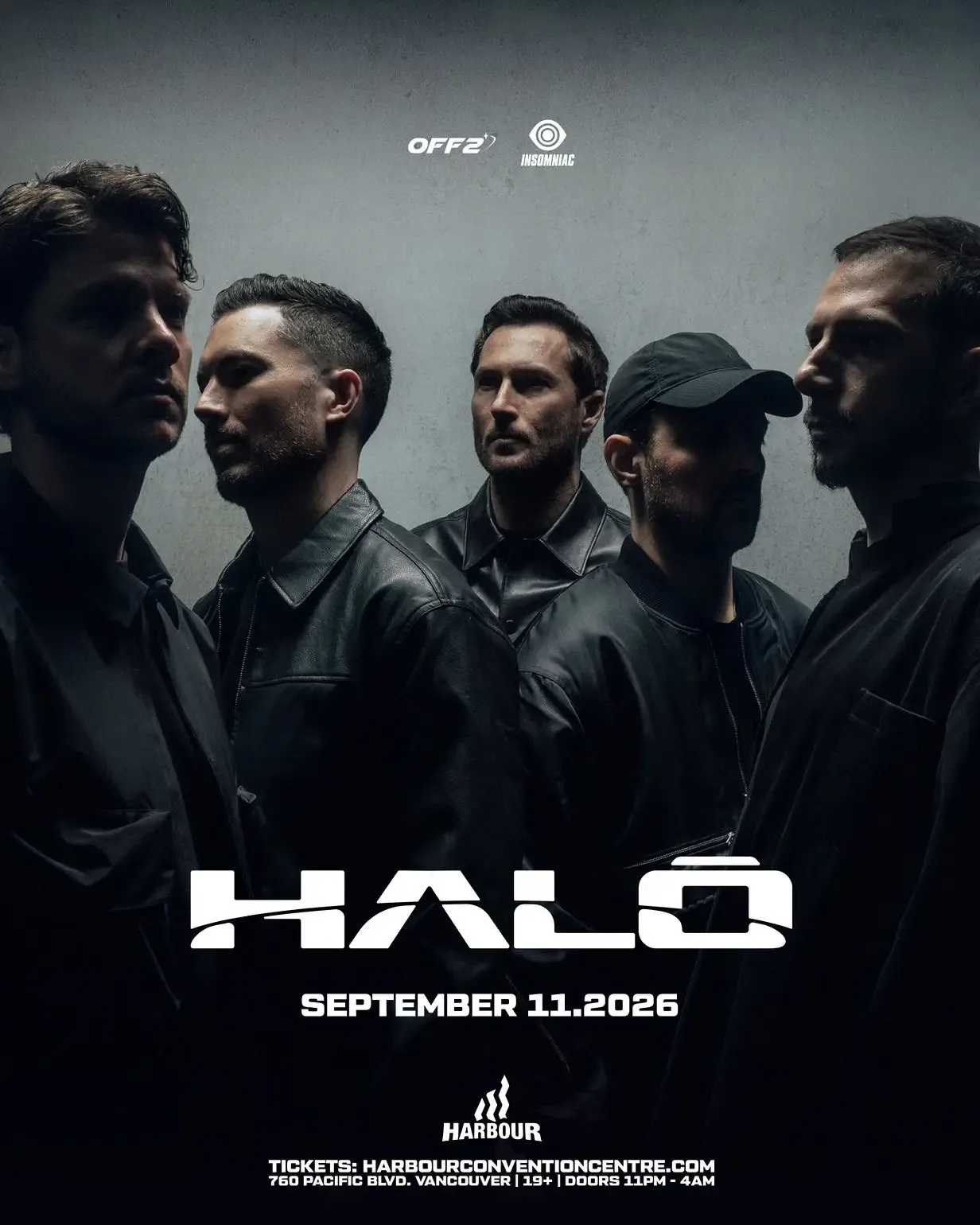 Show poster for HALO at Harbour Event Centre