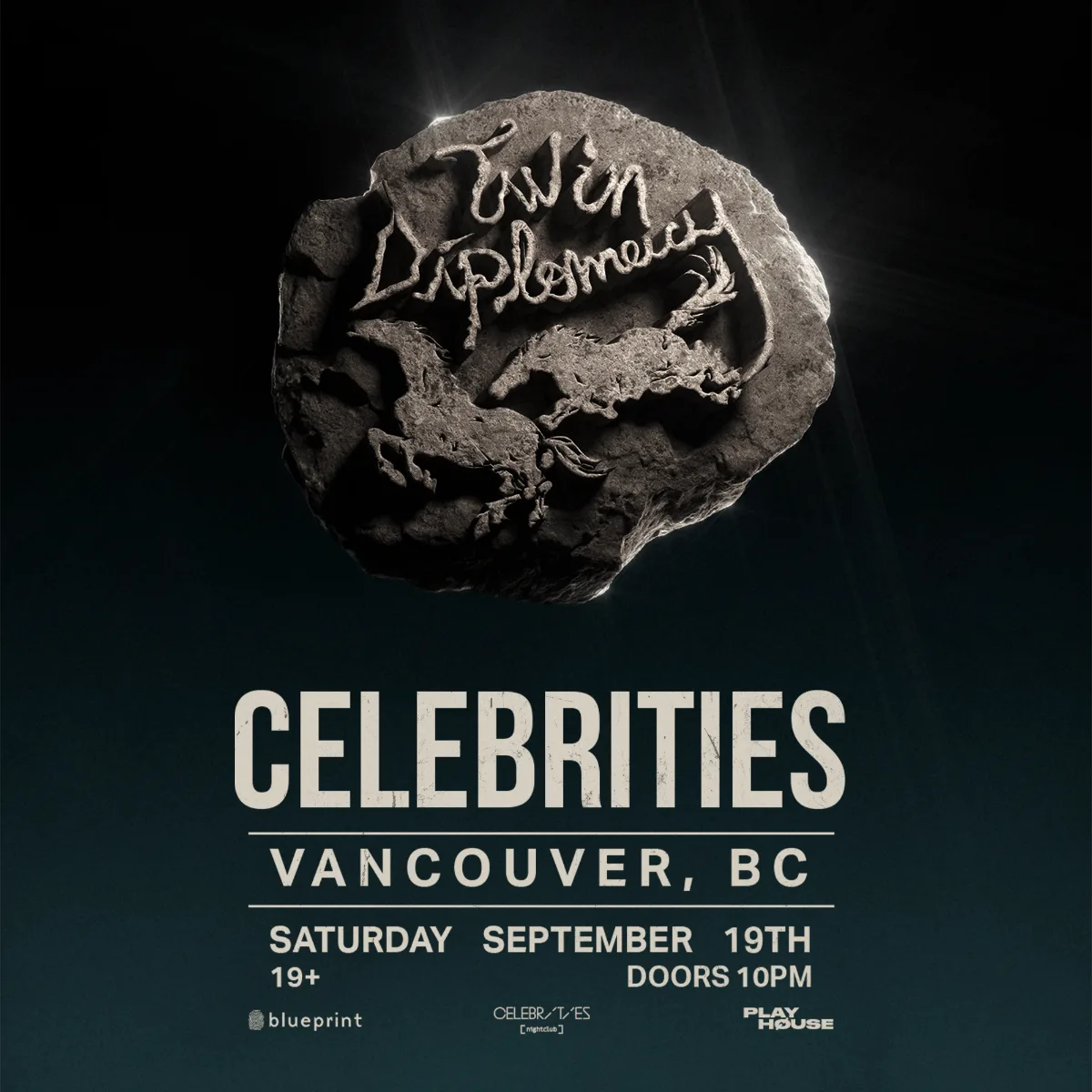 Show poster for Playhouse Pres: Twin Diplomacy at Celebrities Nightclub