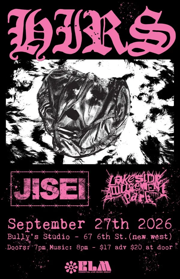 Show poster for THE HIRS COLLECTIVE at Bullys Studios
