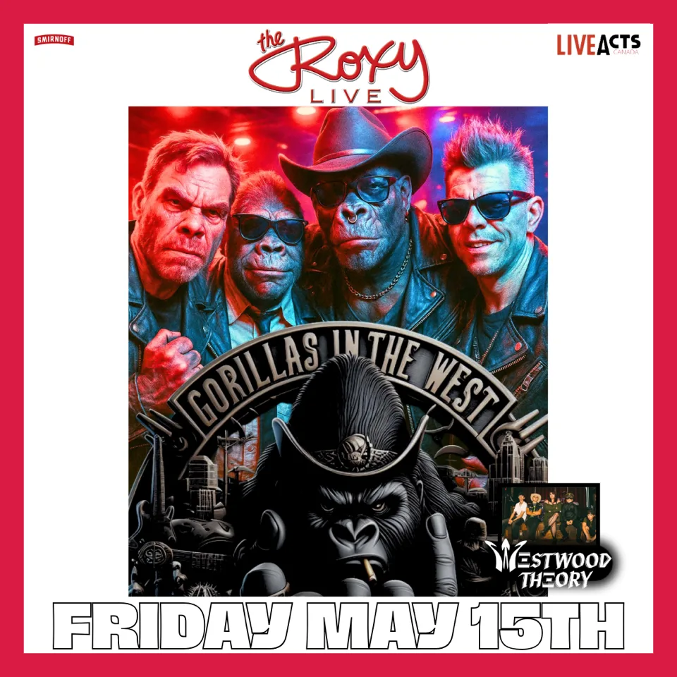Show poster for GORILLAS IN THE WEST at The Roxy Cabaret