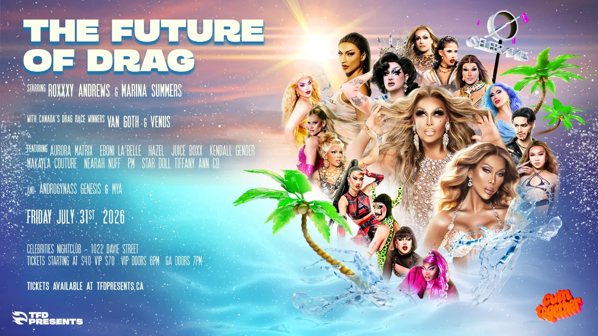Show poster for The Future of Drag at Celebrities Nightclub