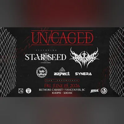 Show poster for UN/CAGED at Biltmore Cabaret