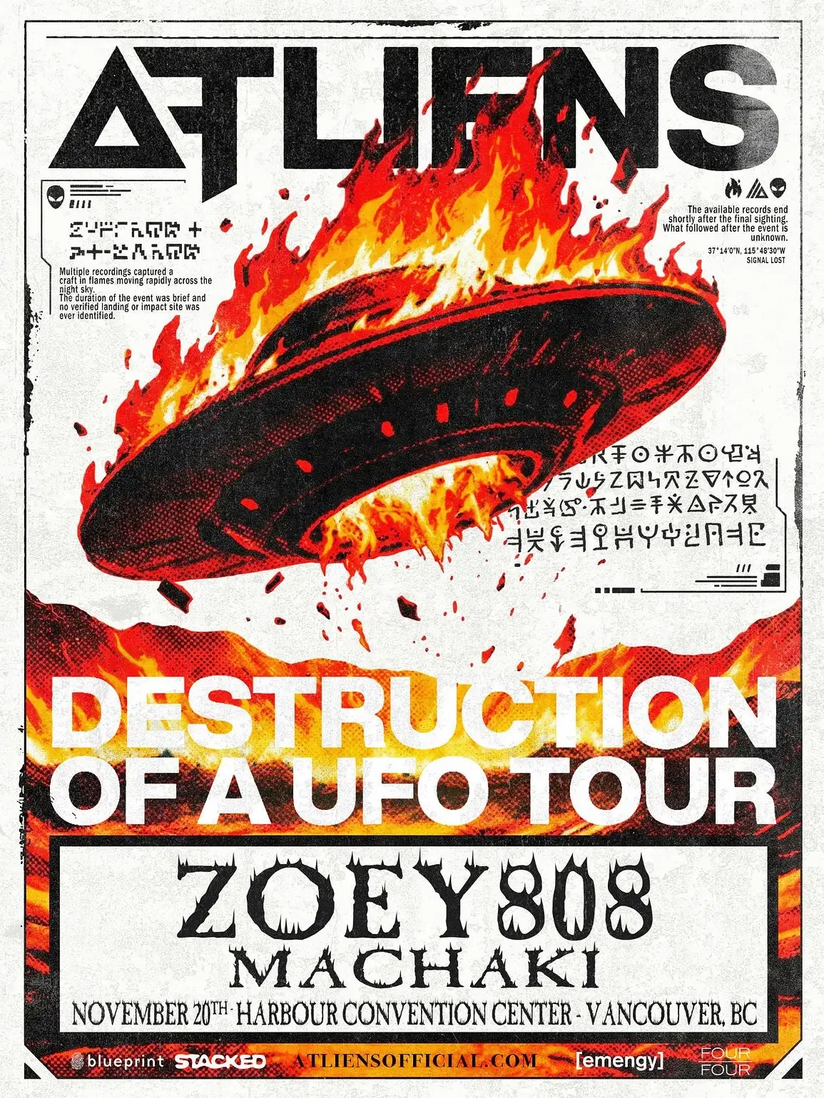 Show poster for ATLiens at Harbour Event Centre
