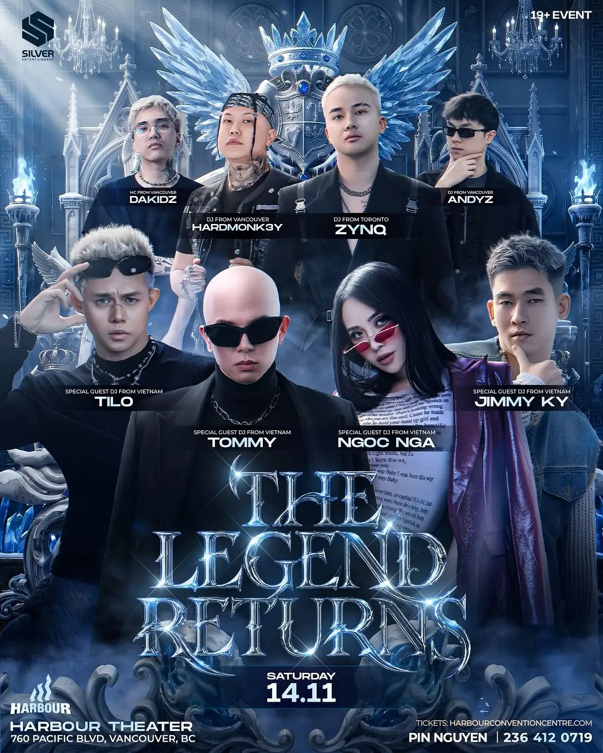 Show poster for THE LEGEND RETURNS at Harbour Event Centre