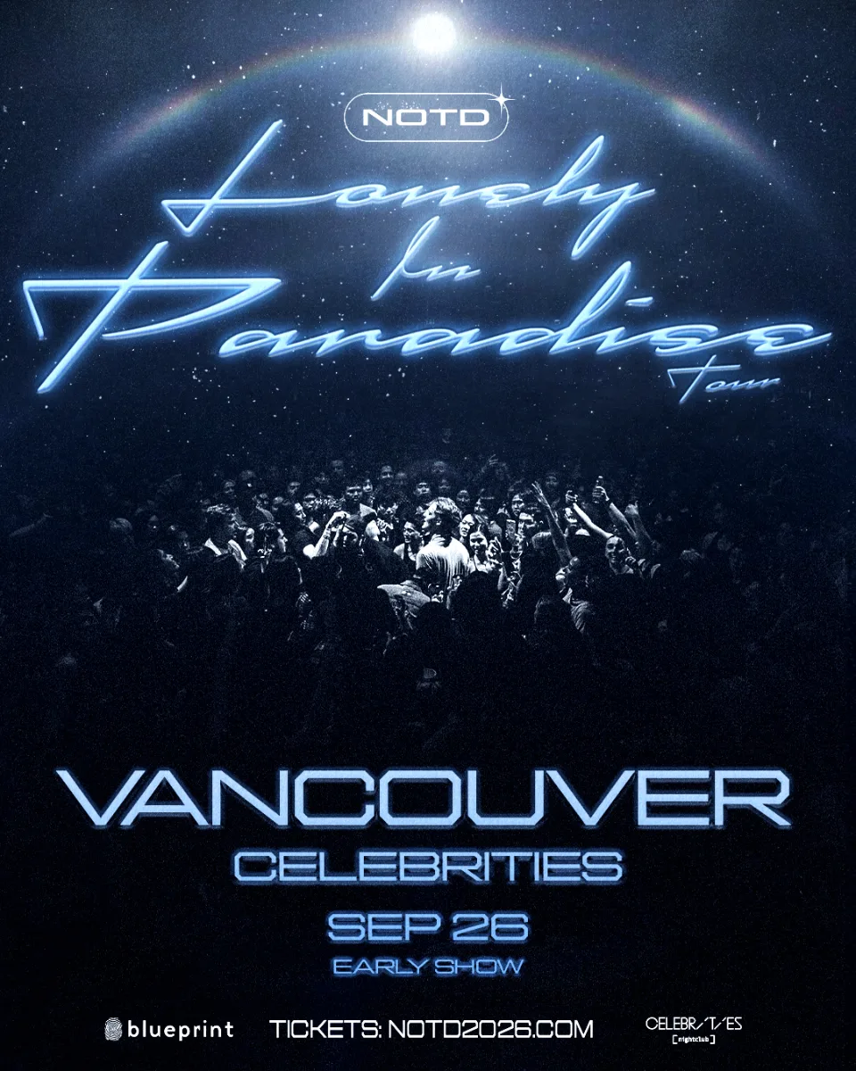 Show poster for NOTD at Celebrities Nightclub