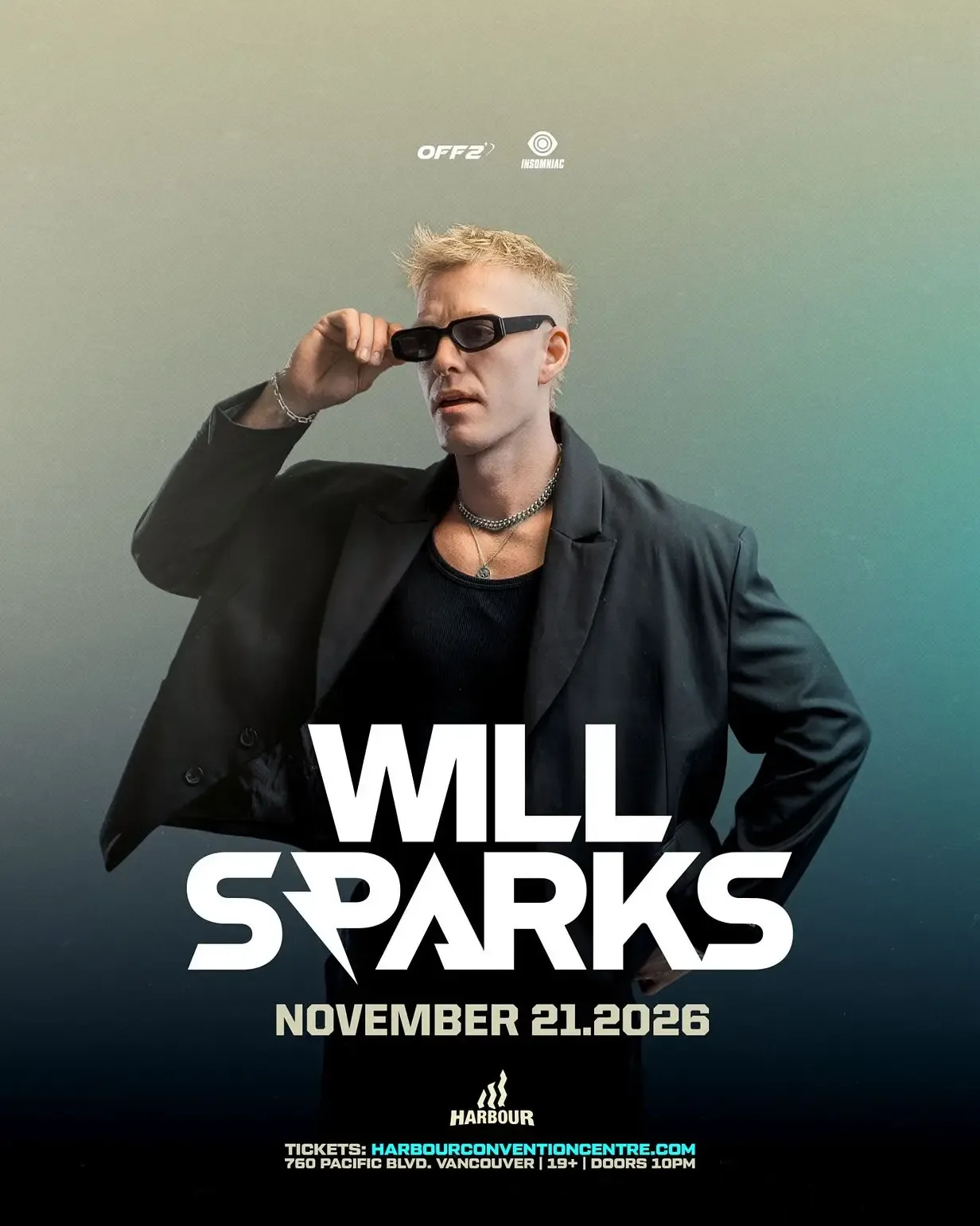 Show poster for WILL SPARKS at Harbour Event Centre