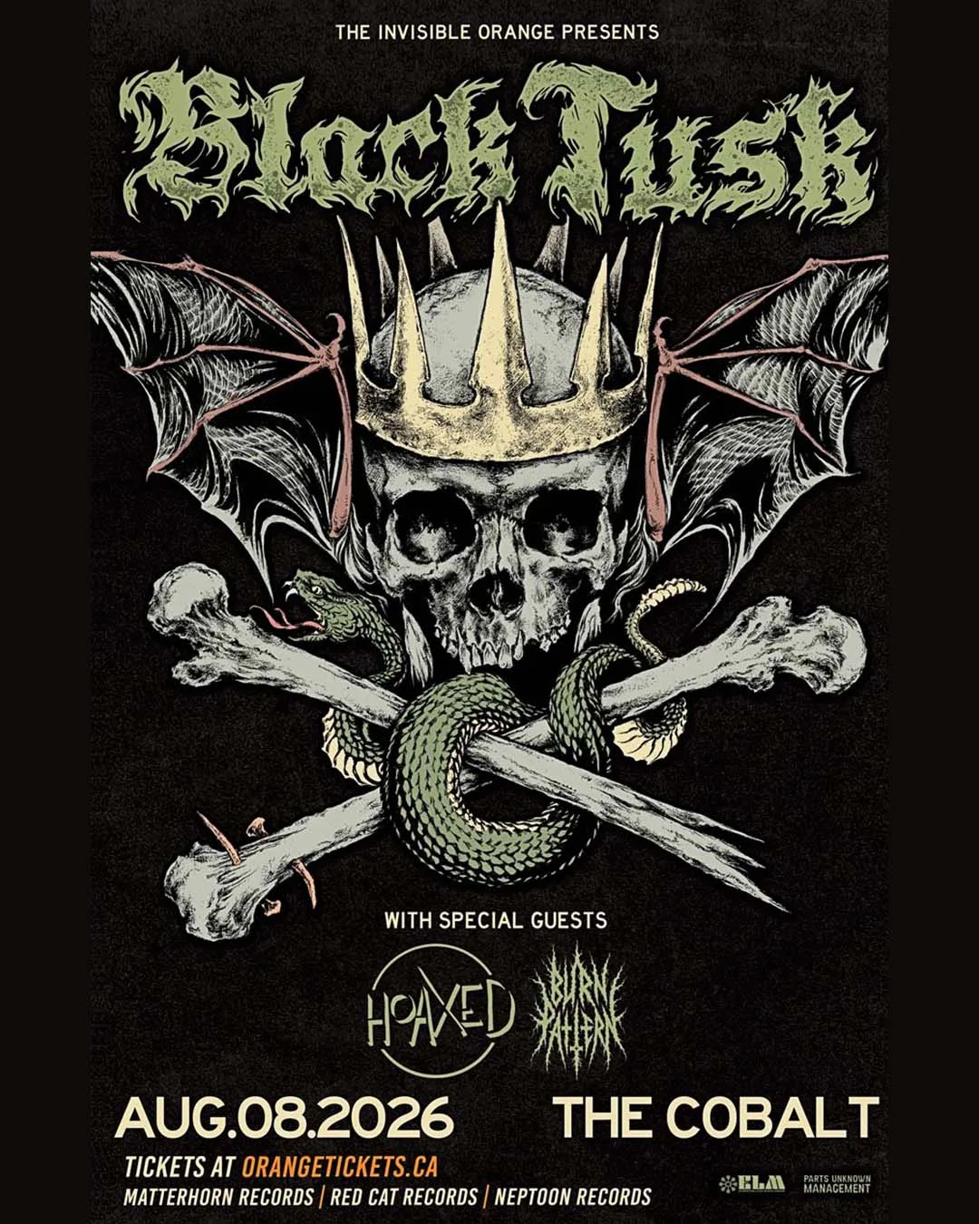 Show poster for BLACK TUSK at The Cobalt