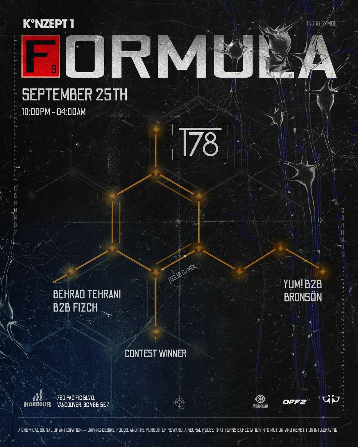 Show poster for FORMULA - T78 at Harbour Event Centre