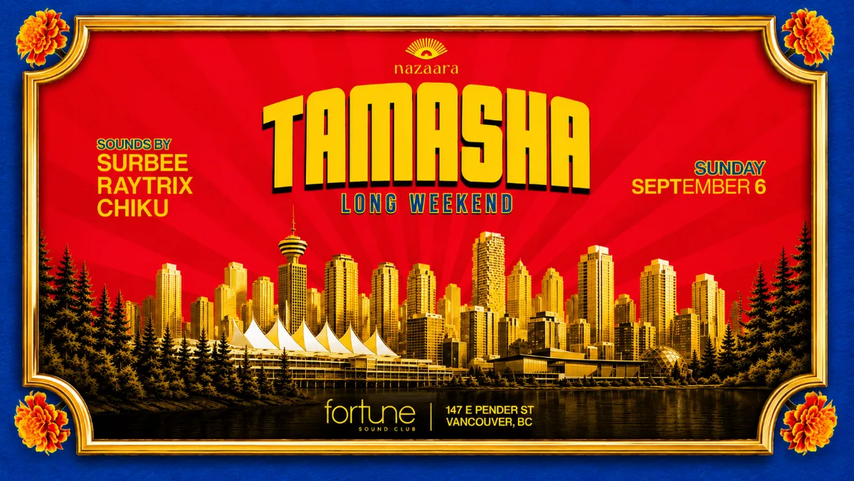 Show poster for TAMASHA at Fortune Sound Club