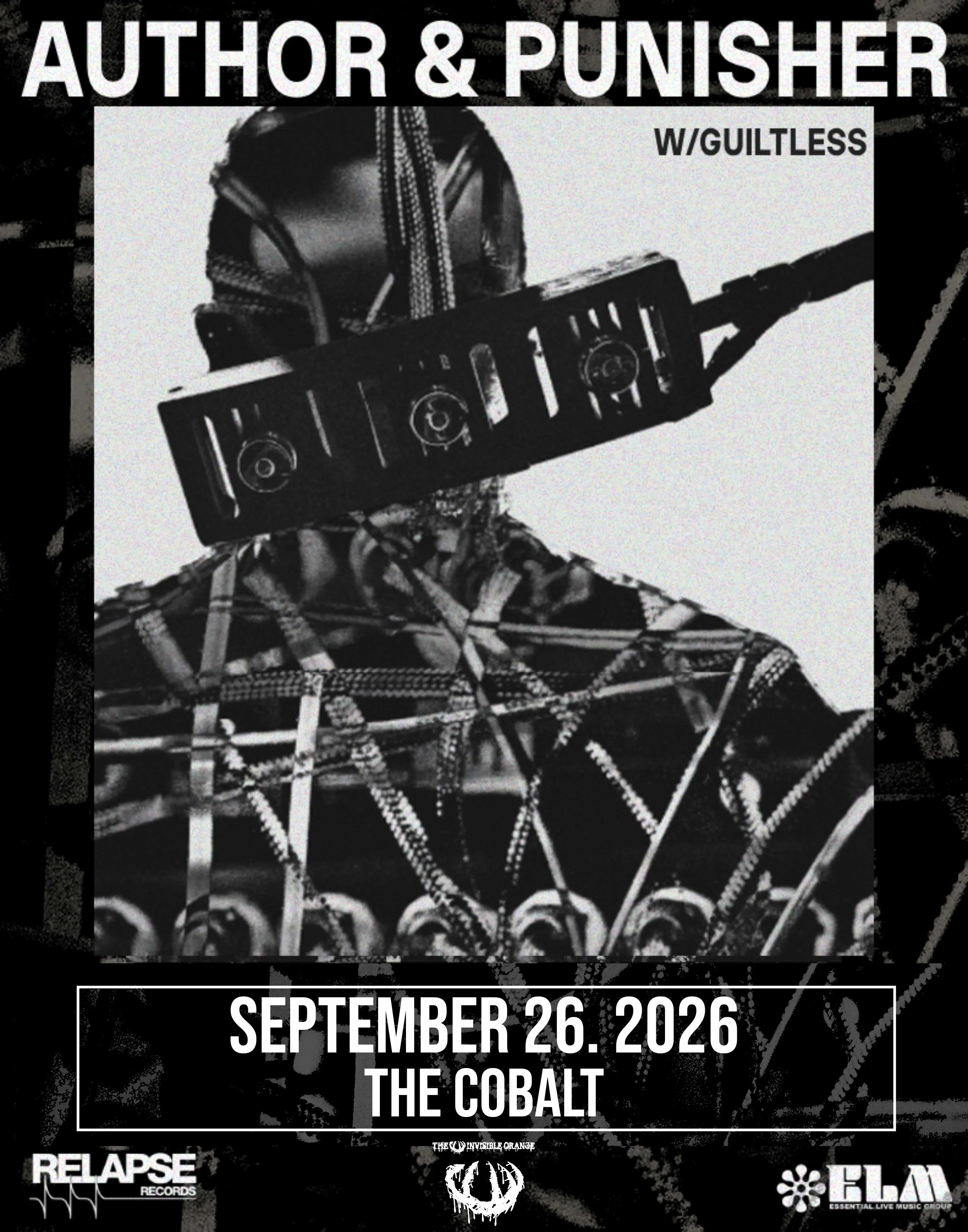 Show poster for AUTHOR & PUNISHER at The Cobalt
