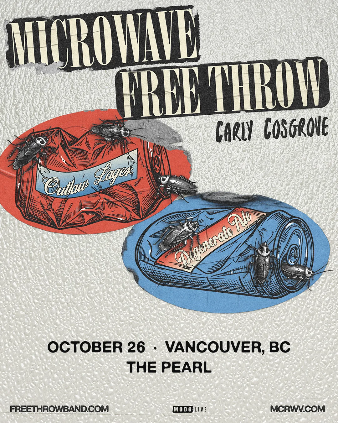 Show poster for MICROWAVE & FREE THROW at The Pearl