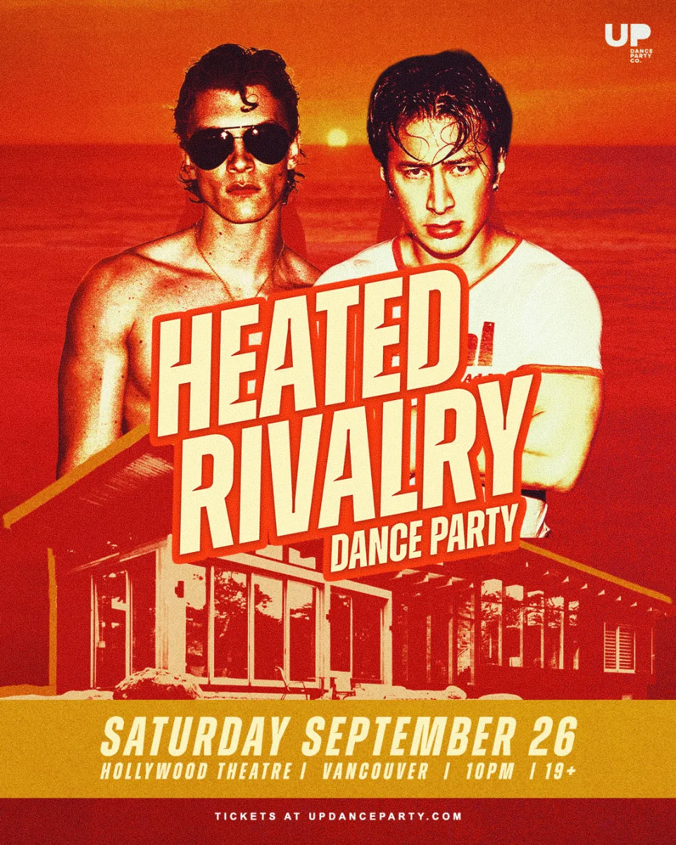 Show poster for Heated Rivalry Dance Party Vancouver at Hollywood Theatre
