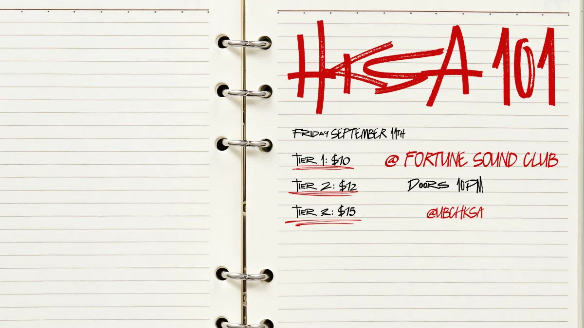 Show poster for HKSA101 at Fortune Sound Club
